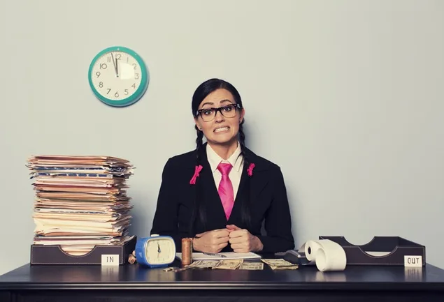 Woman realizing she missed the tax deadline