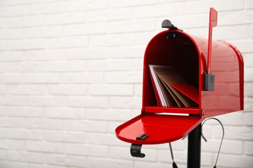 Form 15103 in a mailbox from the IRS