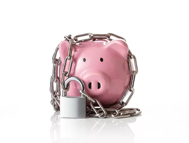 Piggy bank tied up in IRS levies