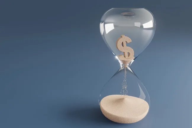 Hourglass counting down till tax deadline