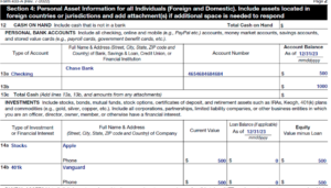 How to Fill Out Form 433-A Example