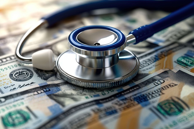 Money and stethoscope