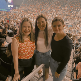Caroline Maddox, Marketing Coordinator and her friends enjoying the Kelsea Ballerini concert in Duluth.