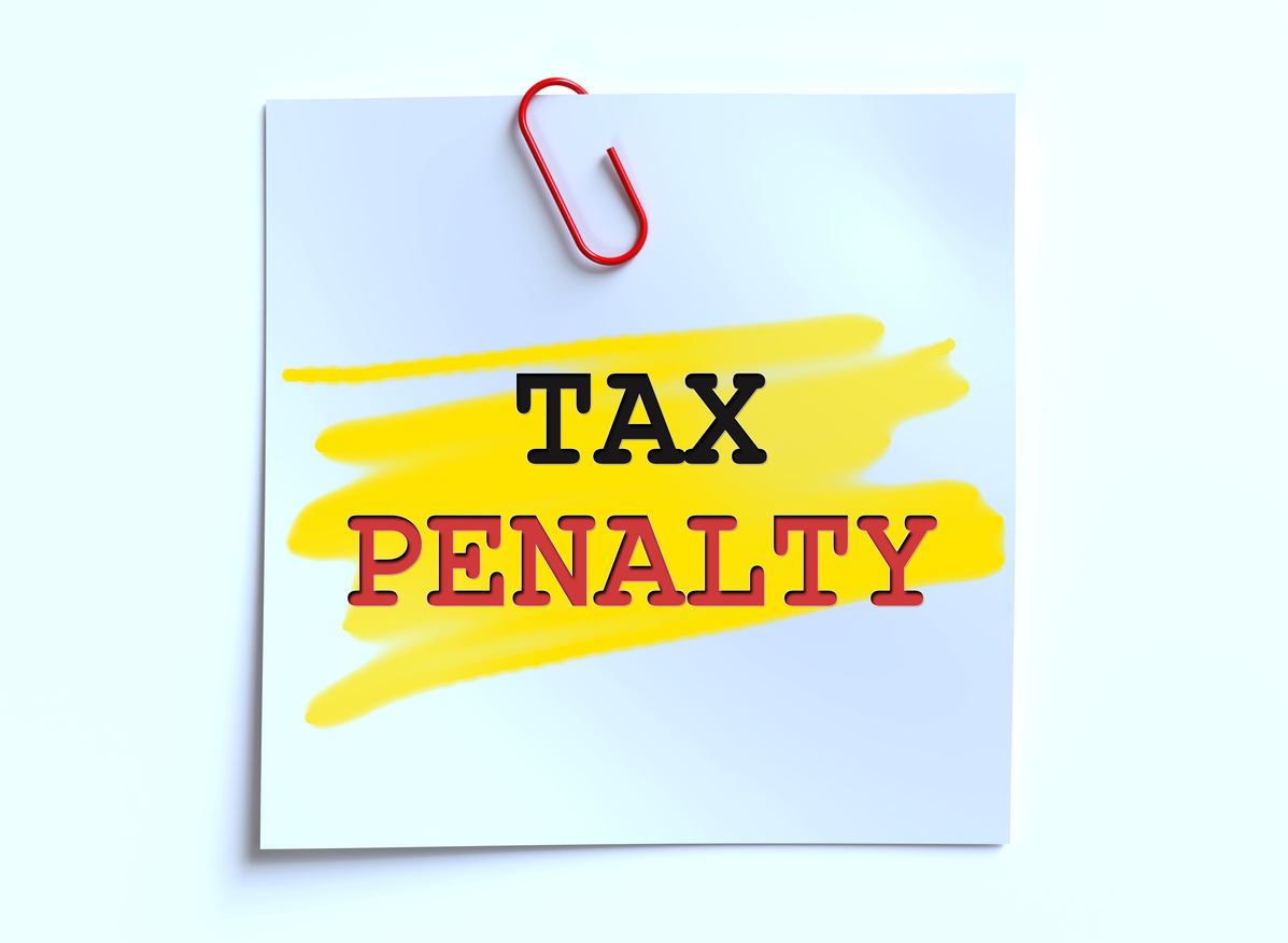 TAX PENALTY. ga Business concept